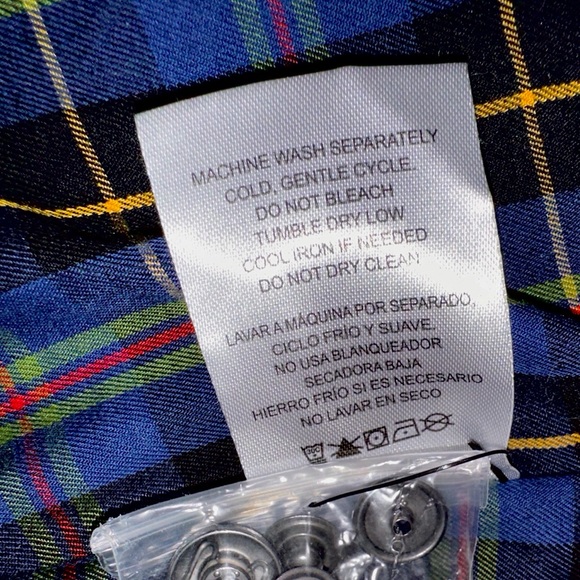 Pendleton Blue Raincoat with Plaid Lining (Adult Size-LG) - Picture 15 of 16